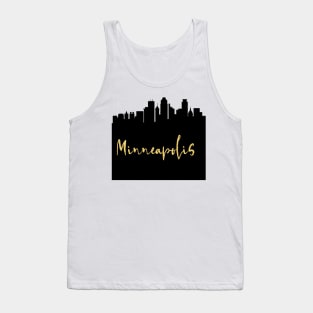 MINNEAPOLIS MINNESOTA DESIGNER SILHOUETTE SKYLINE ART Tank Top